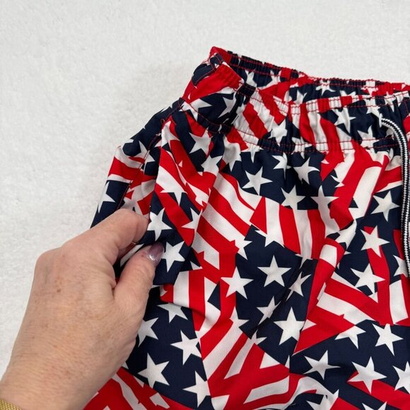 Speedo American Flag Swimming Trunks Patriotic July 4th Red White & Blue Mens XL - Picture 4 of 11